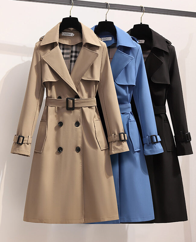 The Maelys Mid Length Windbreaker Jacket Detail – La Rose Couture Coats & Jackets