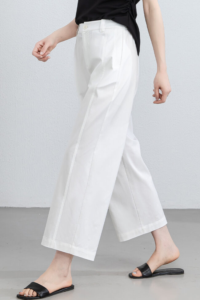 The Cecile Wide Leg Pants Detail – La Rose Couture Trousers & Skirts