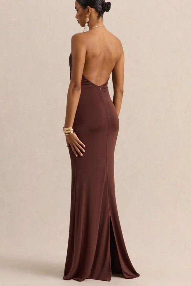 The Sylvie Pleated Off Shoulder Bodycon Dress Detail – La Rose Couture Dresses & Gowns
