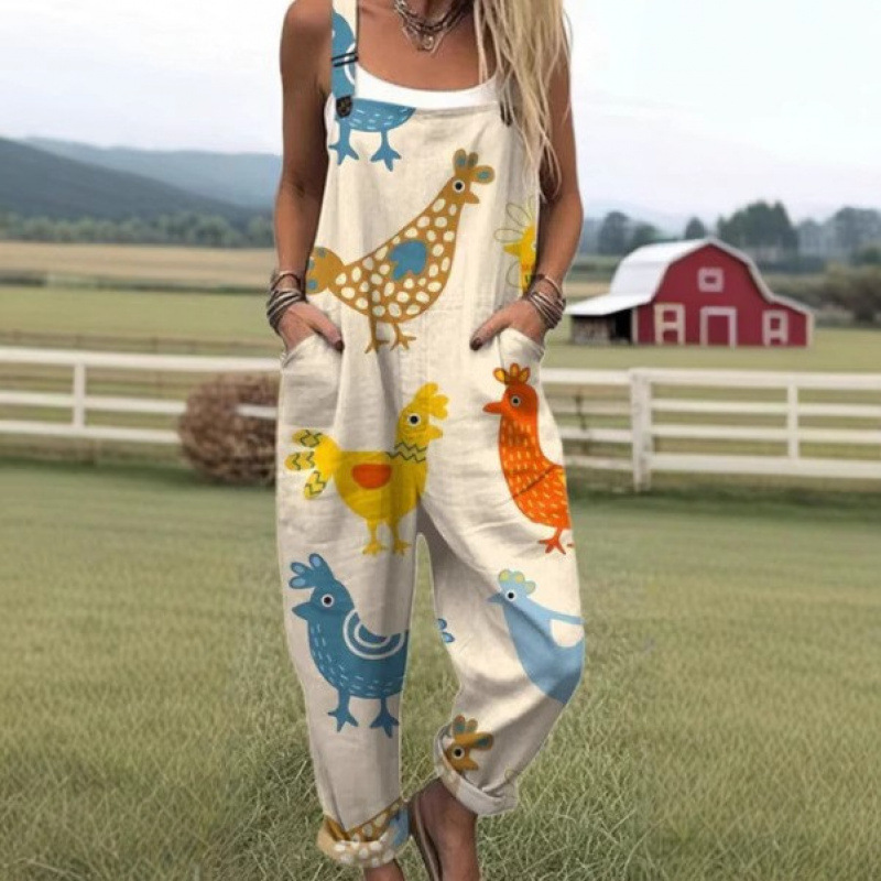 Summer Digital Printing Button Suspenders Casual Pants Suspenders - Image 5