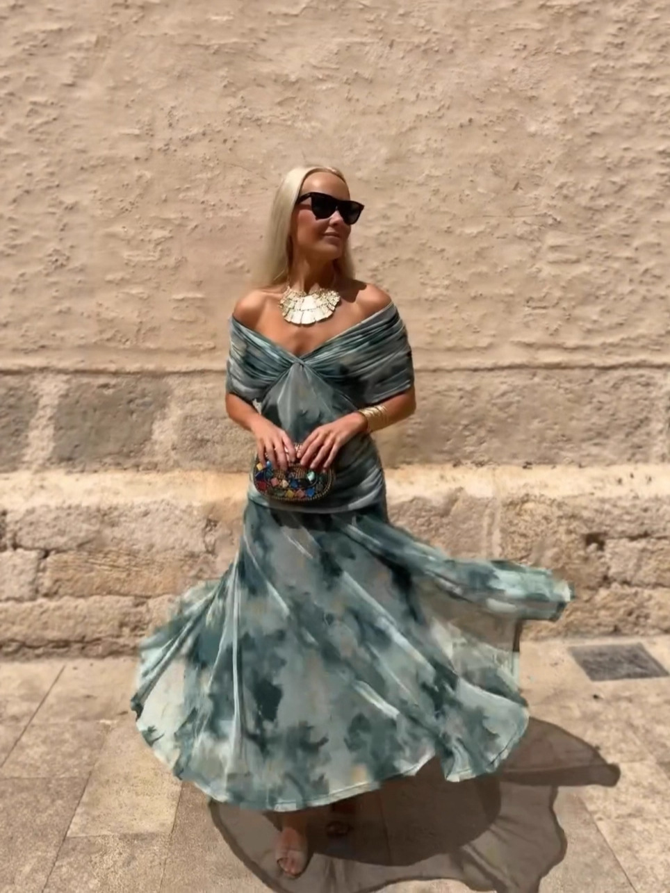 Floral Print Mesh Dress - Image 3