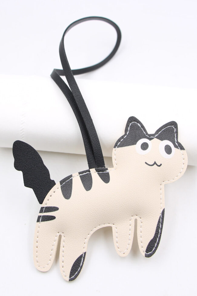 The Gaia Cute Kitten Pu Leather Backpack Pendant Electroplated Bag Charm Luggage Accessory – La Rose Couture Handbags & Clutches