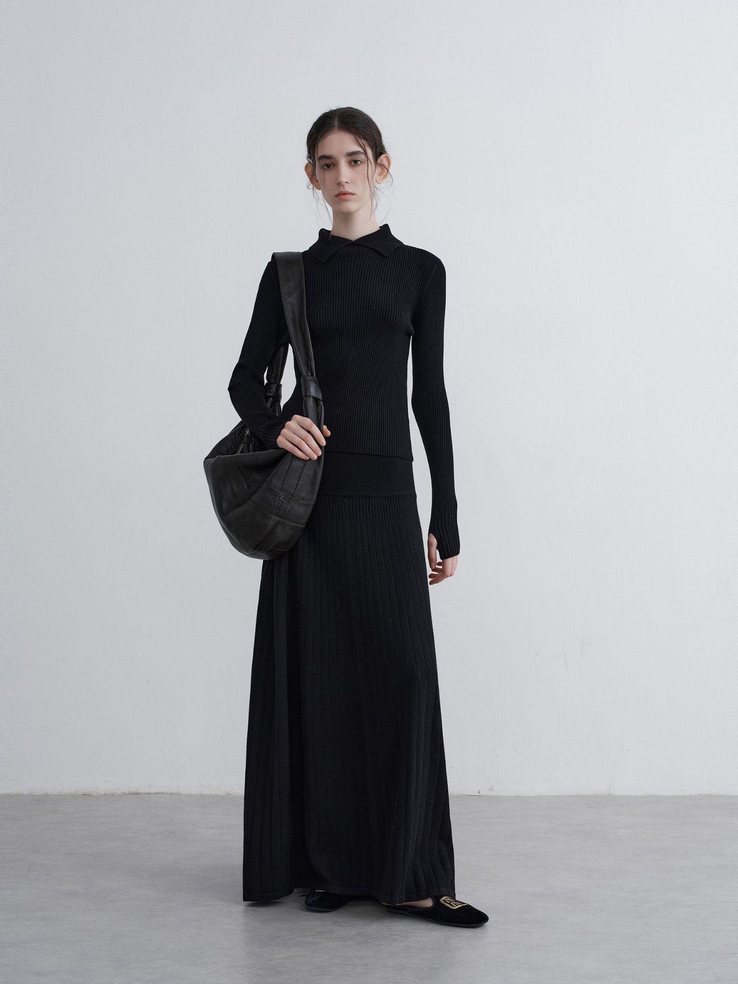 Textile Song Wool Knit Skirt - Image 4