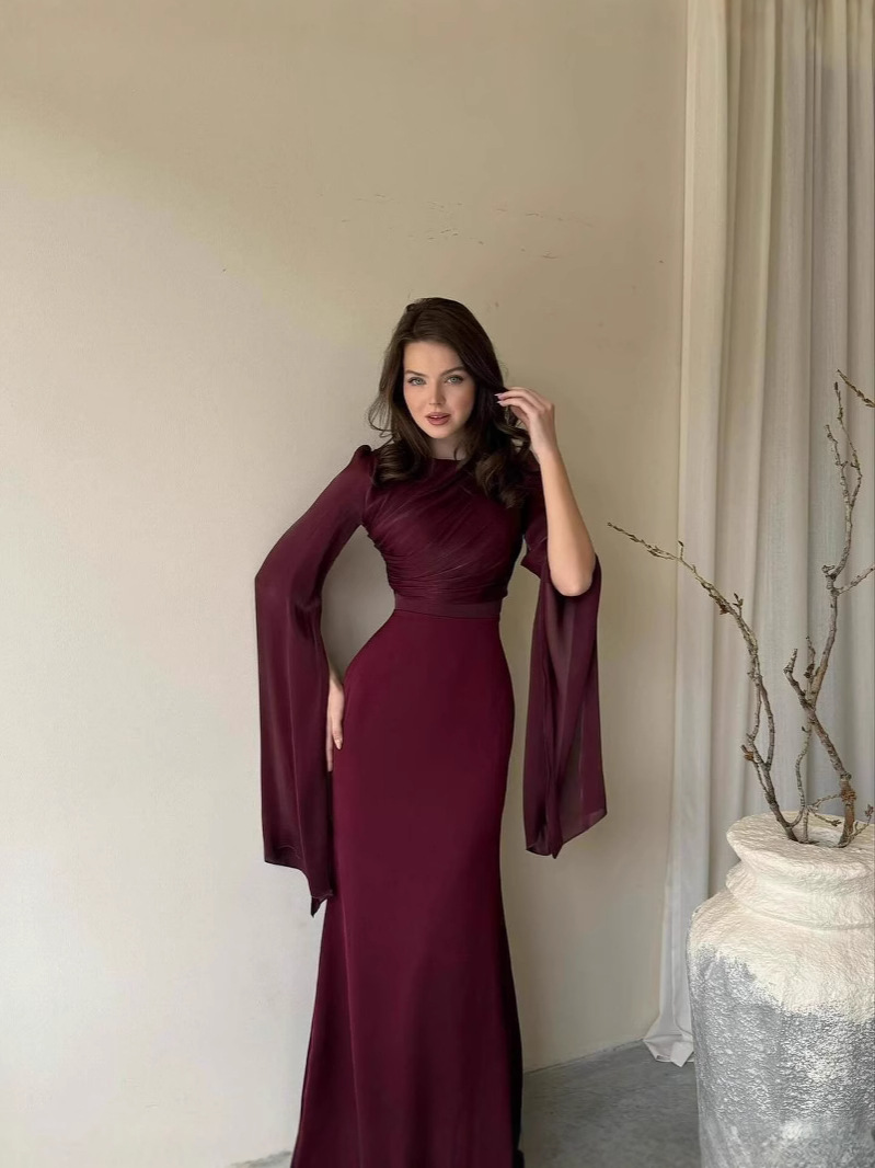 Womens Bat Sleeve Dress - Image 5