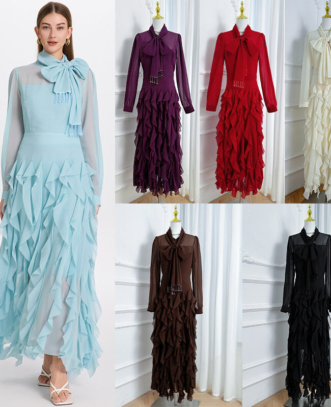 The Morgane Fringed Elegant Fishtail Skirt – La Rose Couture Trousers & Skirts