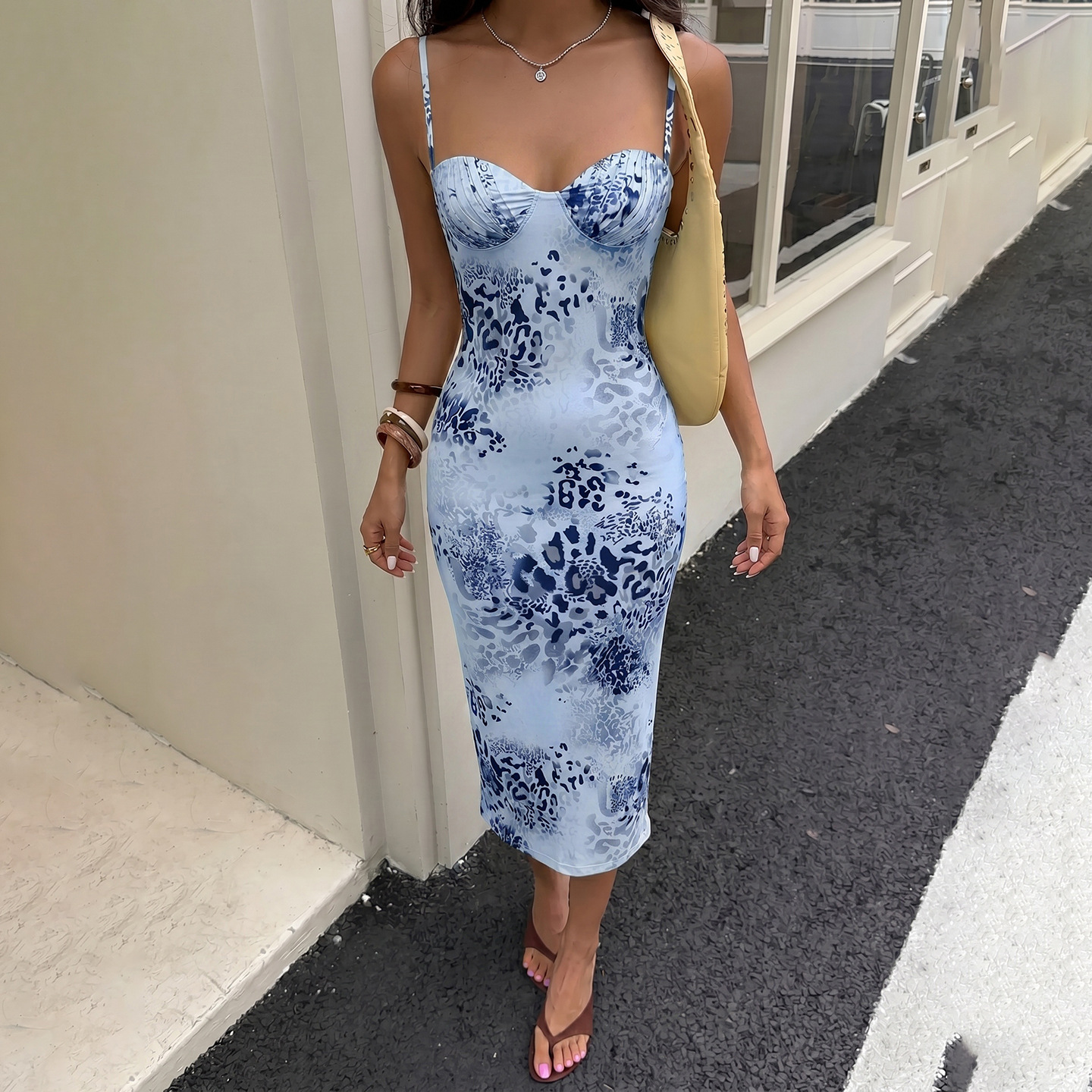 Womens Spaghetti Strap Slip Dress - Image 5