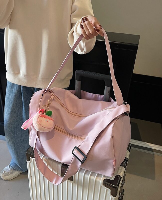 The Hermione Adjustable Crossbody Fitness Bag with Dry Wet Compartment Detail – La Rose Couture Handbags & Clutches