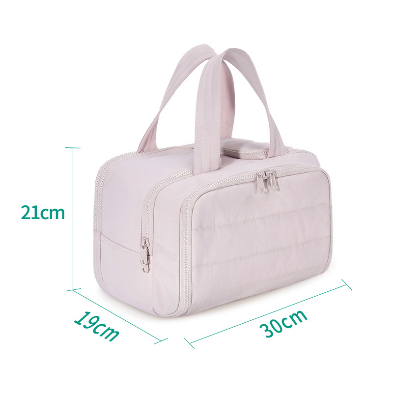Partitioned Makeup Storage Bag with Wide Opening - Image 3