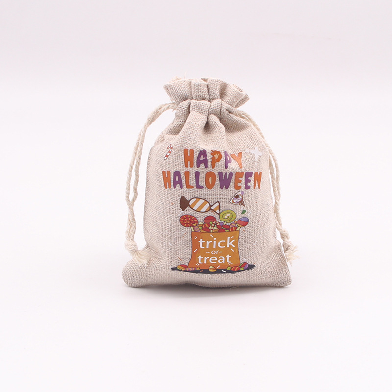 Halloween Cotton Drawstring Gift Bag - Image 2