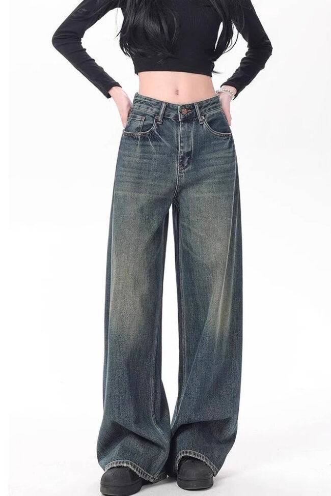 The Dorothee Wide Leg Jeans Detail – La Rose Couture Trousers & Skirts