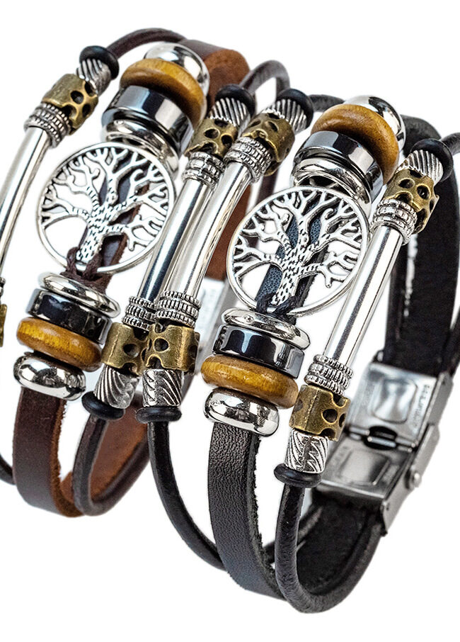 The Hermione Unisex Genuine Cowhide Leather Bracelet with Stainless Steel Clasp Simple Stylish Jewelry Detail – La Rose Couture Jewellery & Accessories