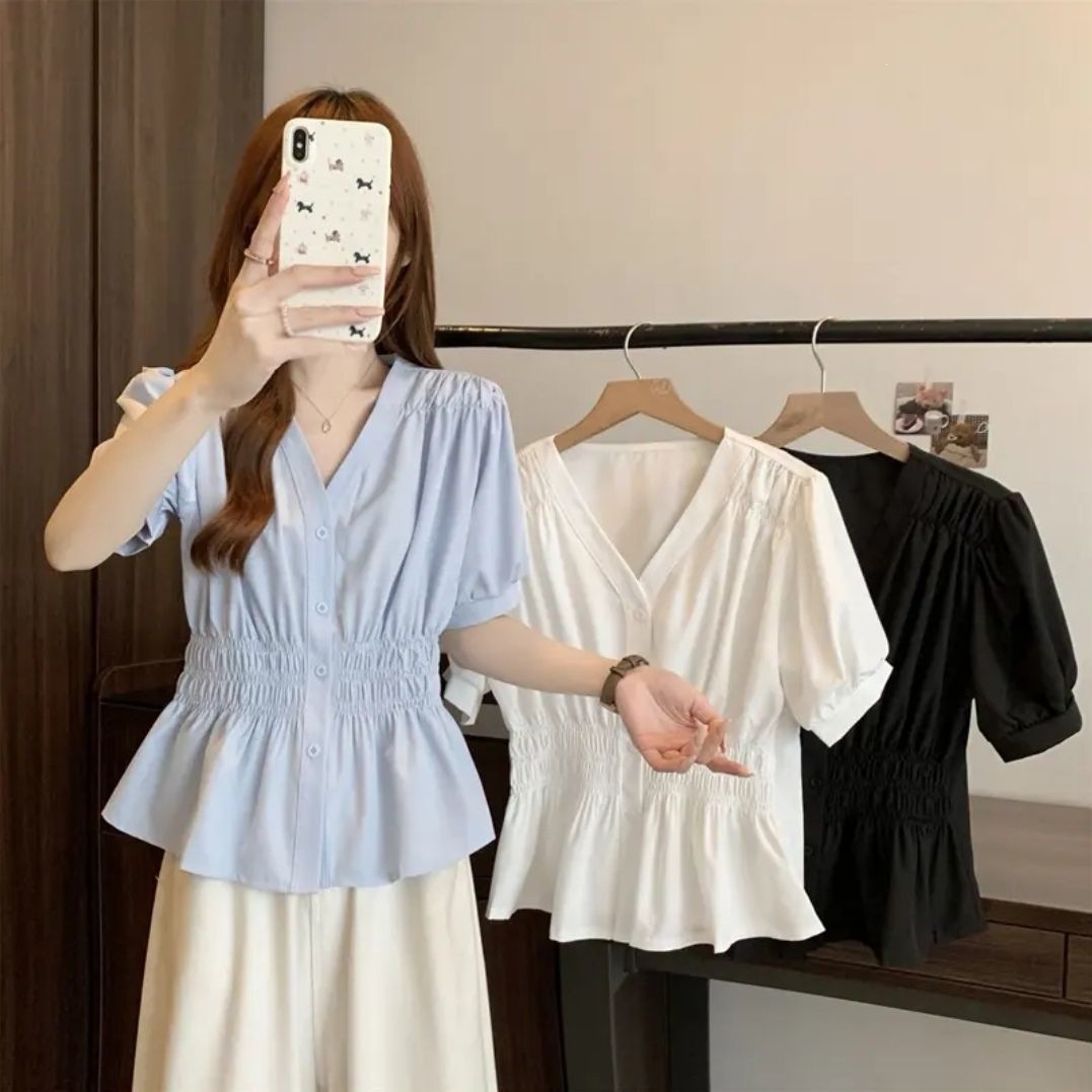 Solid-color short-sleeve shirt - Image 2