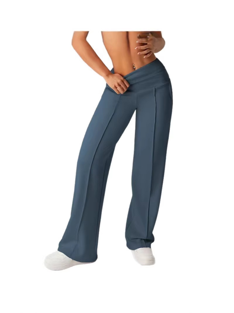 Slim-Fit Sports Straight Leg Pants with Pockets - Image 5