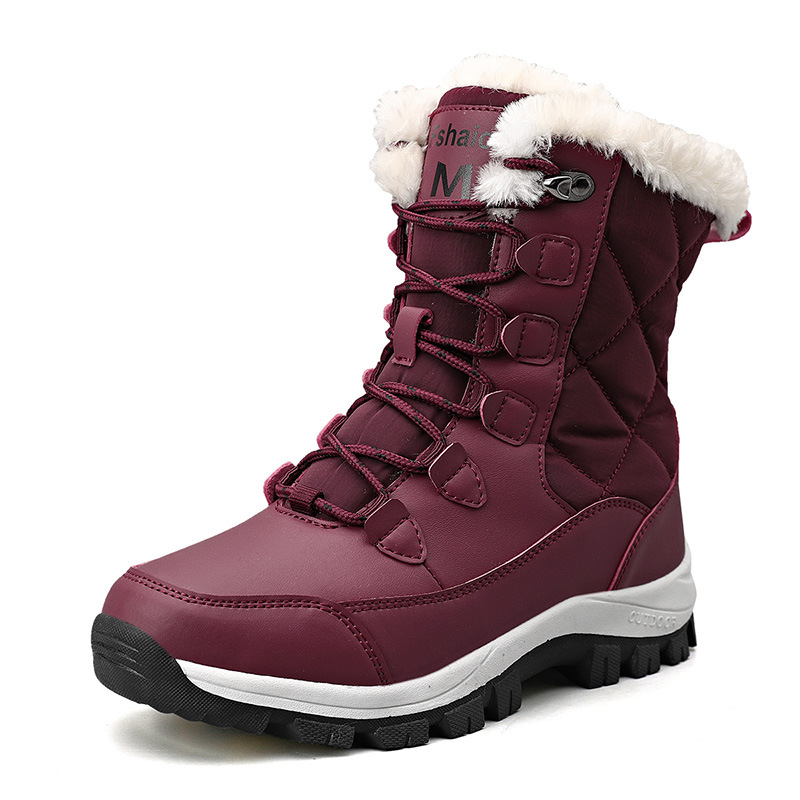 Womens Warm Fleece-Lined Winter Snow Boots - Image 2