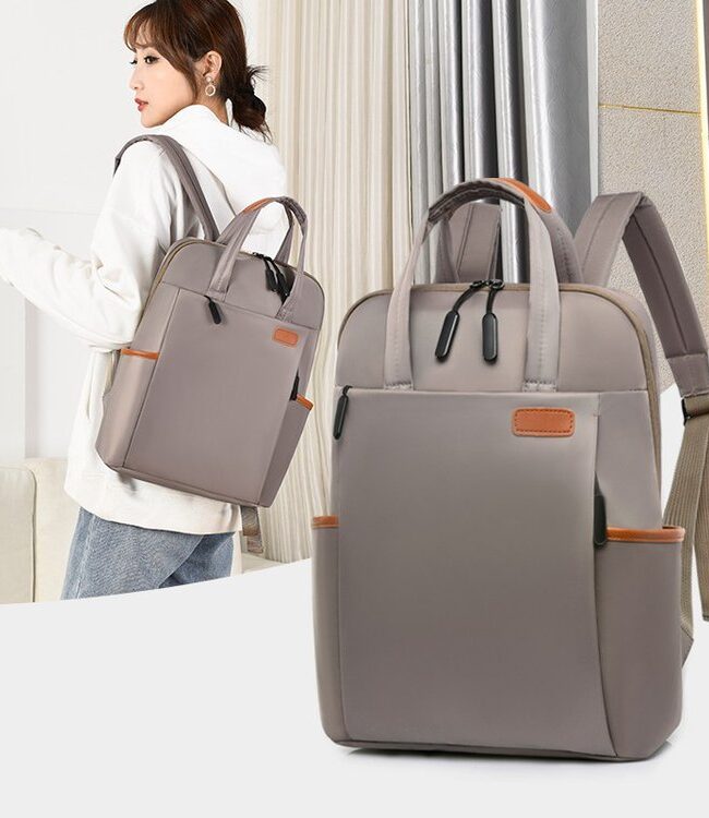 The Berenice Backpack Nylon Computer Commuter Detail – La Rose Couture Handbags & Clutches