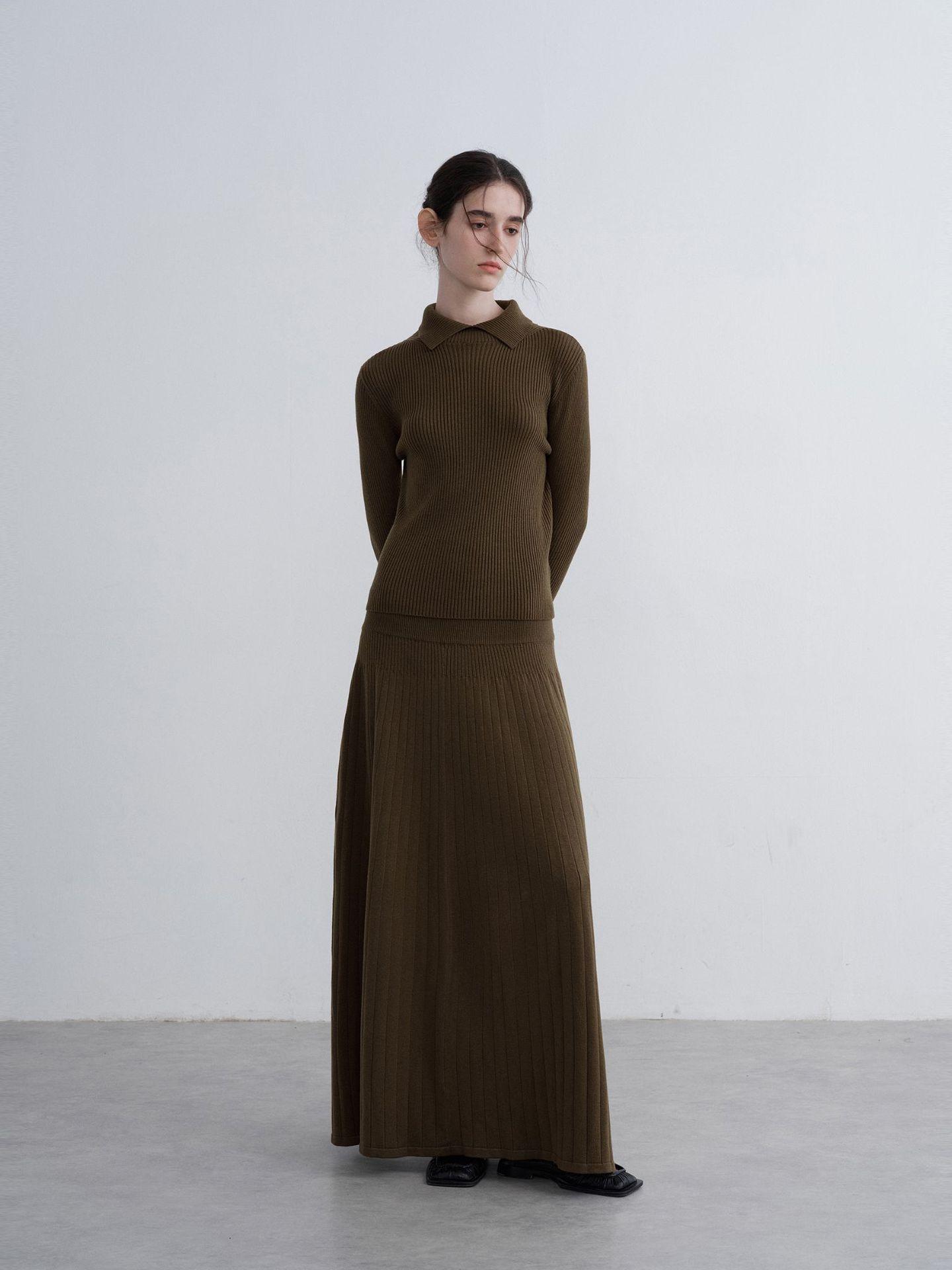 Textile Song Wool Knit Skirt - Image 2