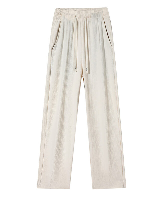 The Zephyrine Retro Drawstring Wide Leg Casual Trousers Detail – La Rose Couture Trousers & Skirts