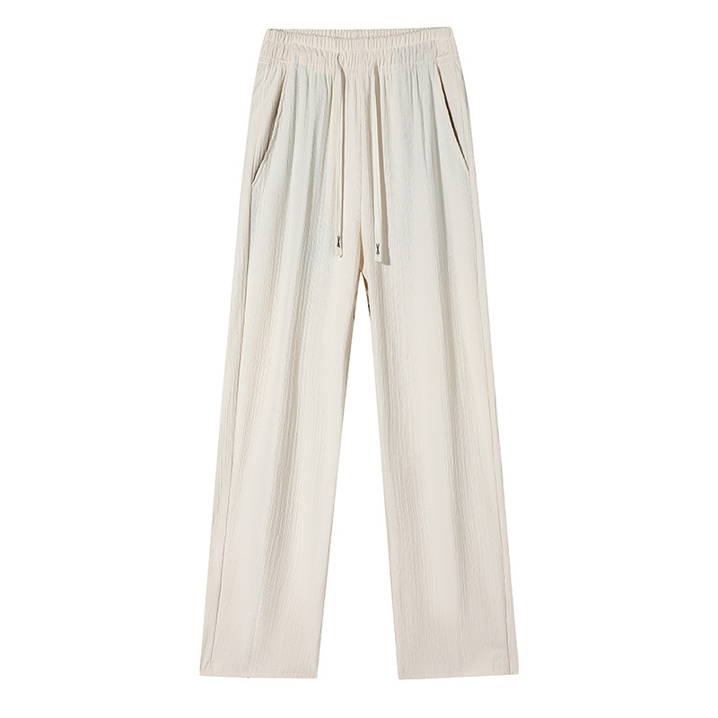 Retro Drawstring Wide Leg Casual Trousers - Image 2