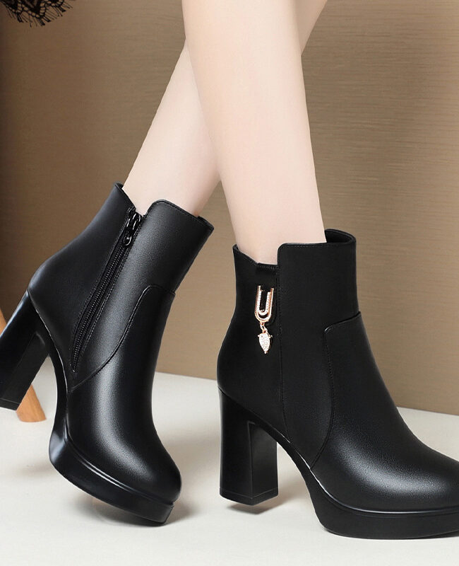 The Dorothee Boots Autumn and Winter Super High Heel Ankle – La Rose Couture Shoes & Footwear