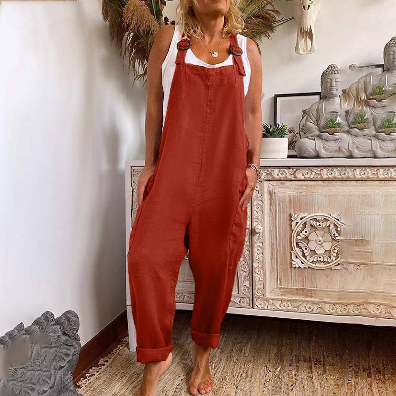 Womens Adjustable Wide-Leg Jumpsuit - Image 3
