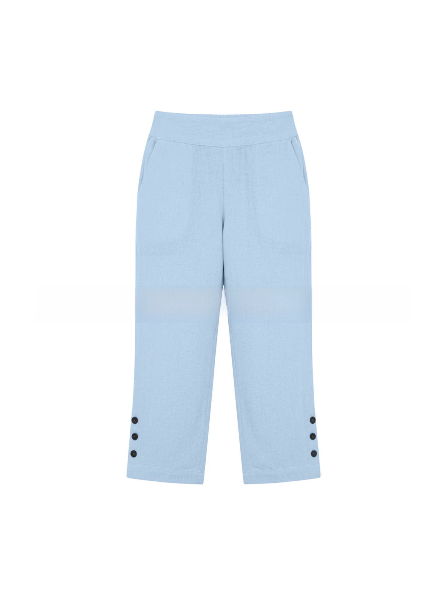 Womens Cotton Linen Straight Leg Pants - Image 2