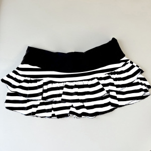 Womens Striped Tiered Short Skirt