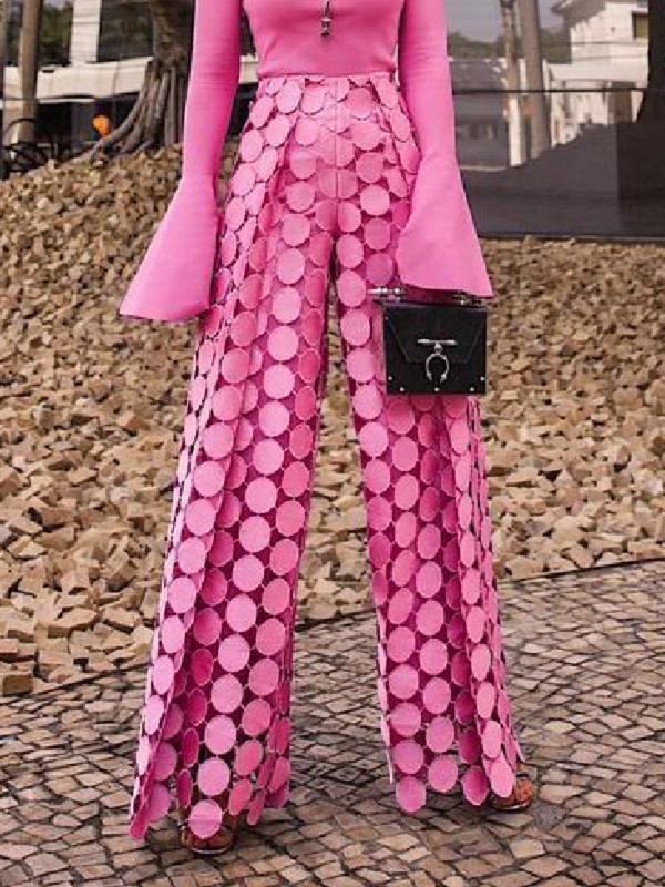 Womens Wide Leg Cropped Pants - Image 3