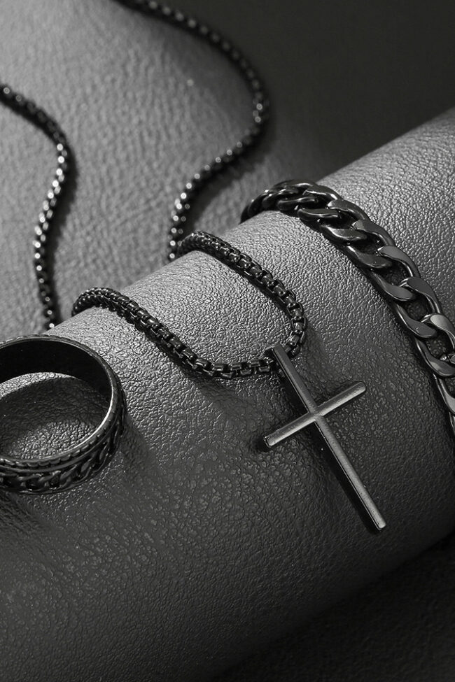 The Jeanne Cross Pendant Jewelry Set Necklace Bracelet Ring – La Rose Couture Jewellery & Accessories