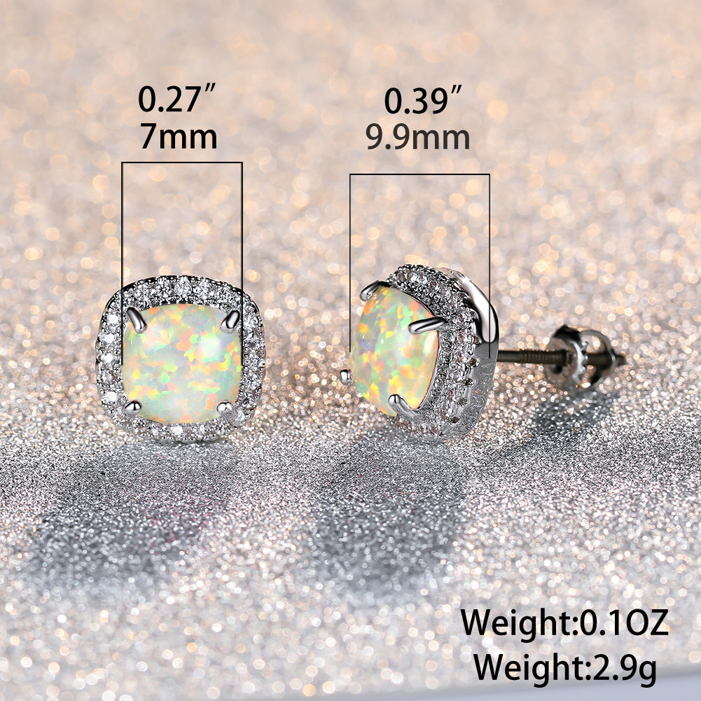 Fashion Geometric Square Spiral Earrings - Image 4
