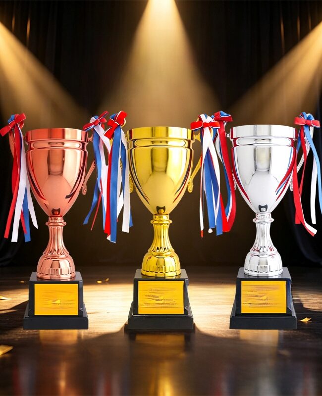 The Roxane Custom Metal Sports Trophy Cup Detail – La Rose Couture Dresses & Gowns