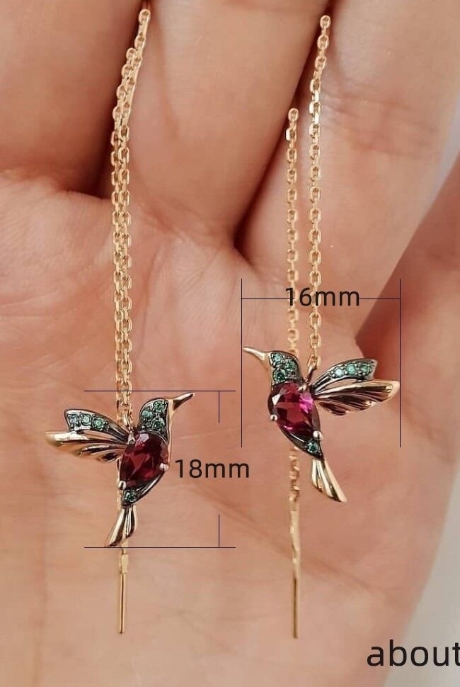 The Fleur Cute Bird Earrings Copper Inlaid with Zircon Detail – La Rose Couture Jewellery & Accessories