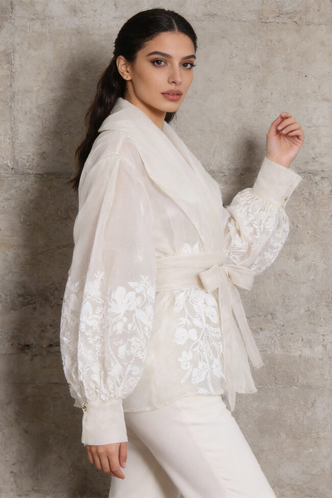 The Solene Retro Palace Style Blouse Detail – La Rose Couture Tops & Blouses