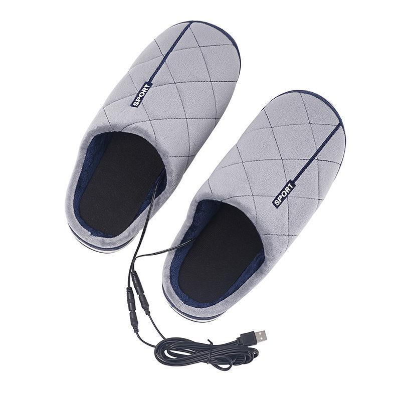 USB Heated Slippers Winter Warm Indoor Shoes