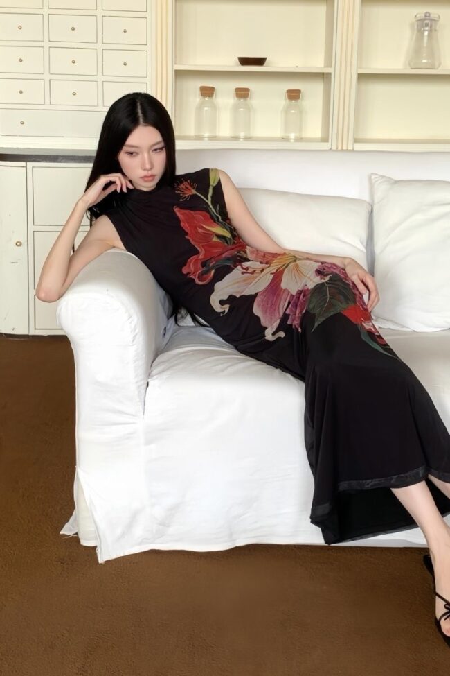 The Leonie Cheongsam Dress Detail – La Rose Couture Dresses & Gowns