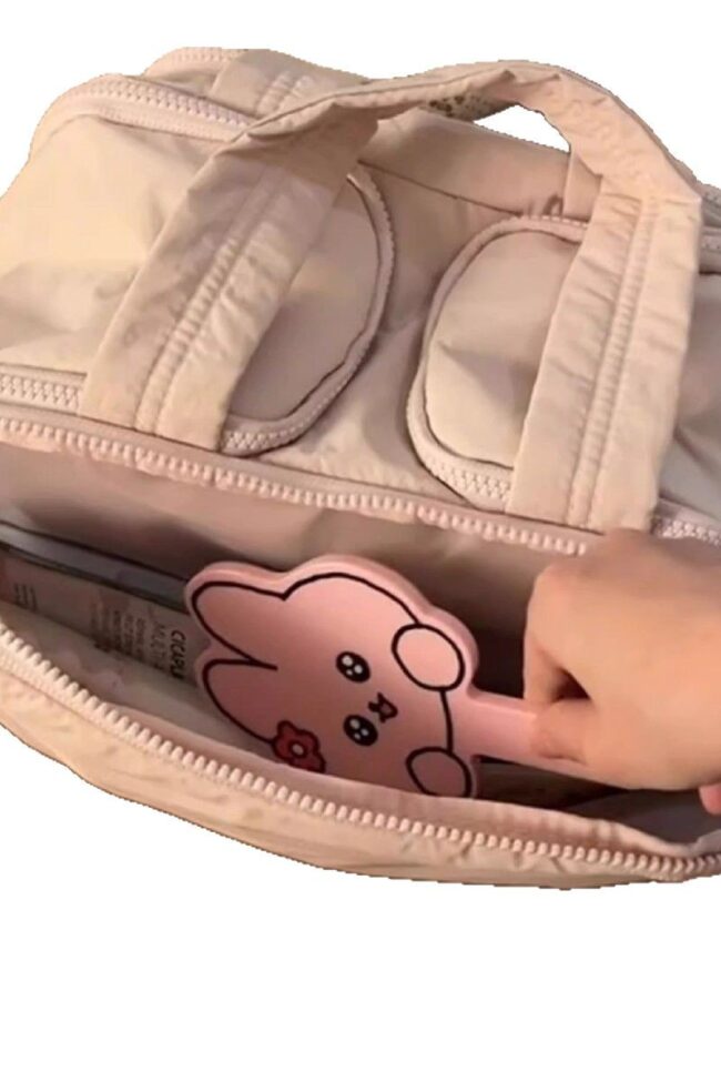 The Sabine Double Opening Cosmetic Toiletry Bag Detail – La Rose Couture Handbags & Clutches