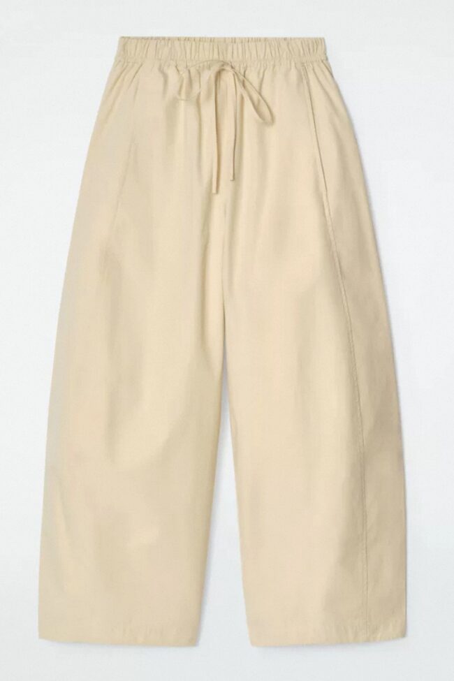 The Fleur Casual Elastic Waist Cotton Pants Detail – La Rose Couture Trousers & Skirts