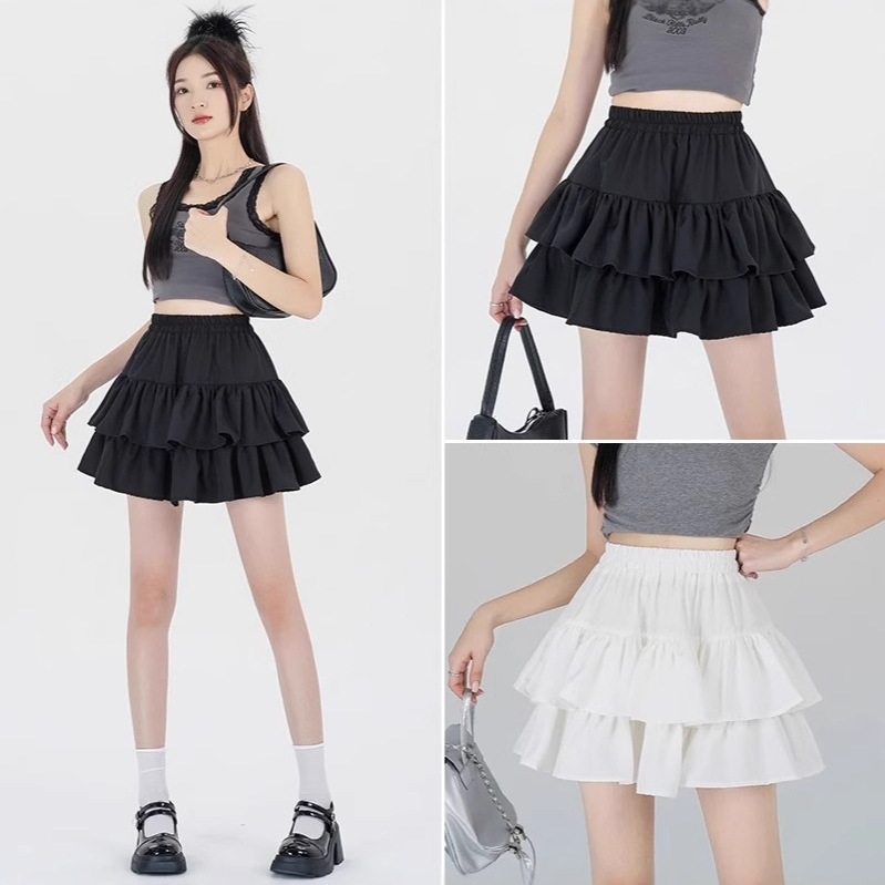 Womens High Waist Flared Short Skirt - Image 3