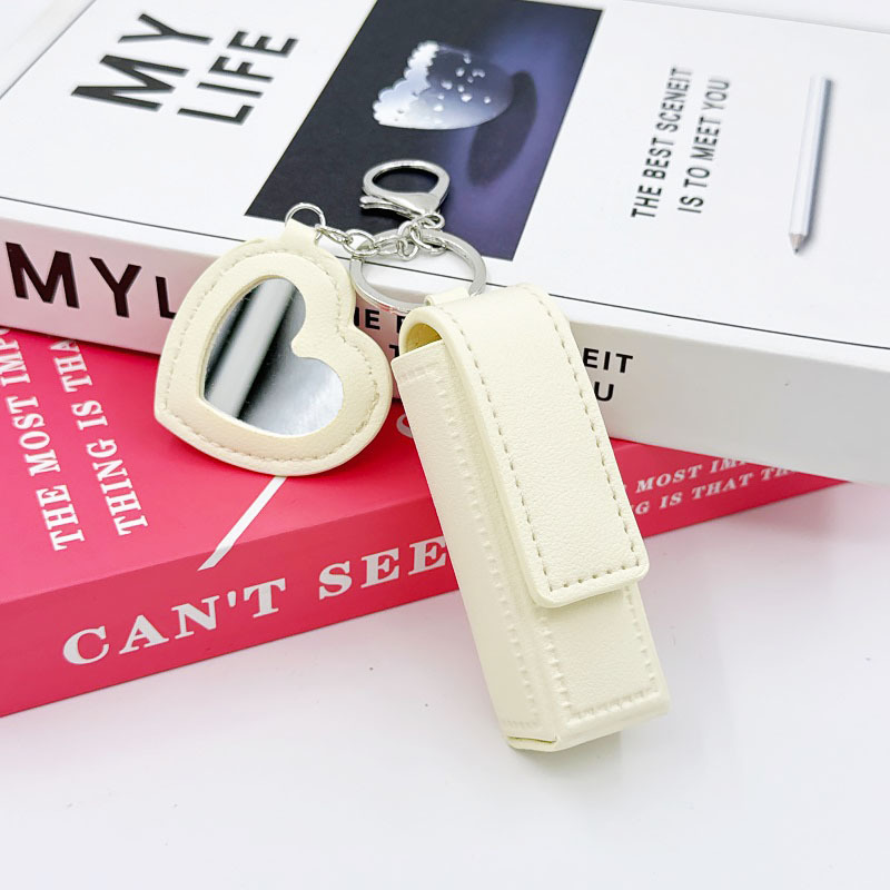Portable Leather Lipstick Holder Keychain - Image 5