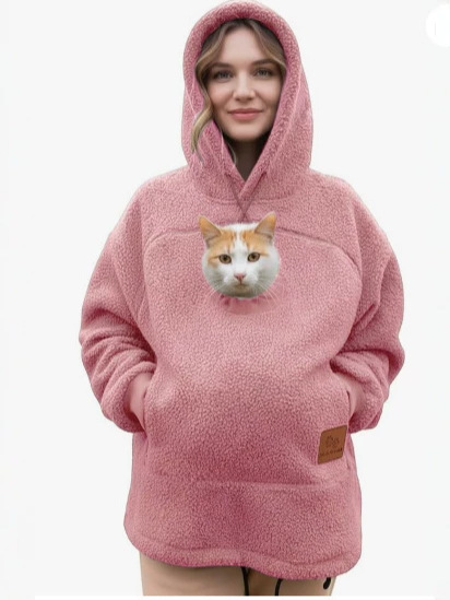 Unisex Fleece Hoodie with Hood - Image 2