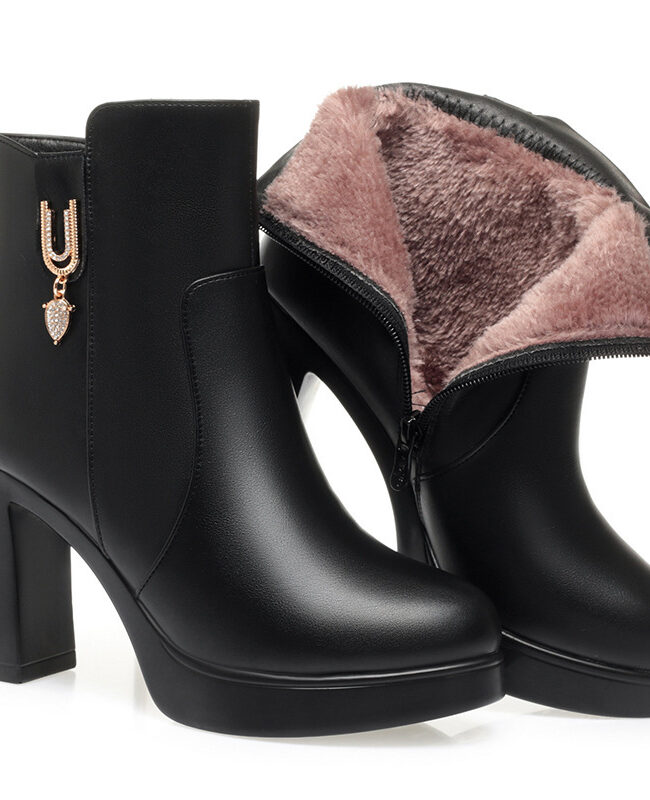 The Dorothee Boots Autumn and Winter Super High Heel Ankle Detail – La Rose Couture Shoes & Footwear