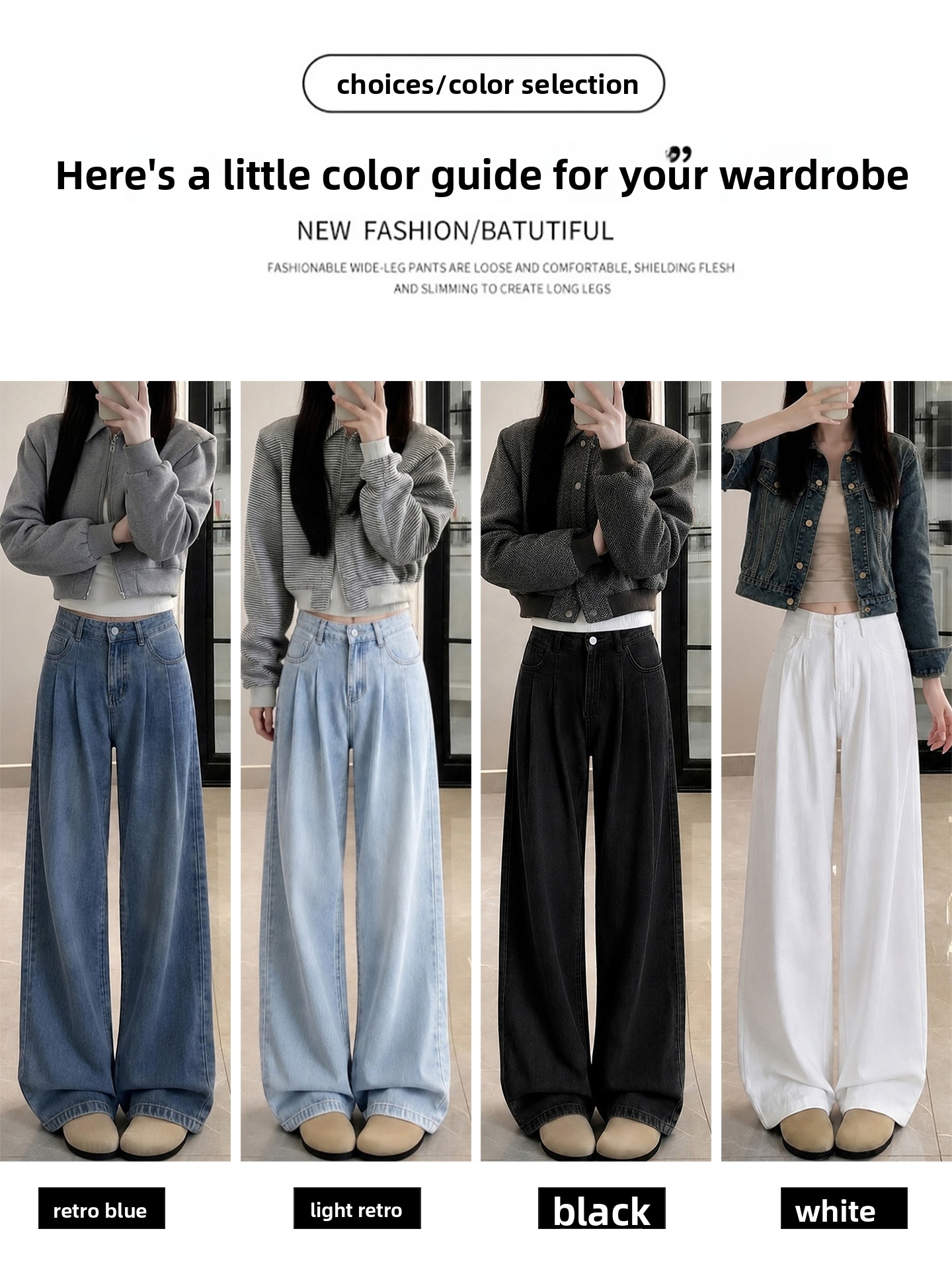 Loose and casual wide-leg pants - Image 5