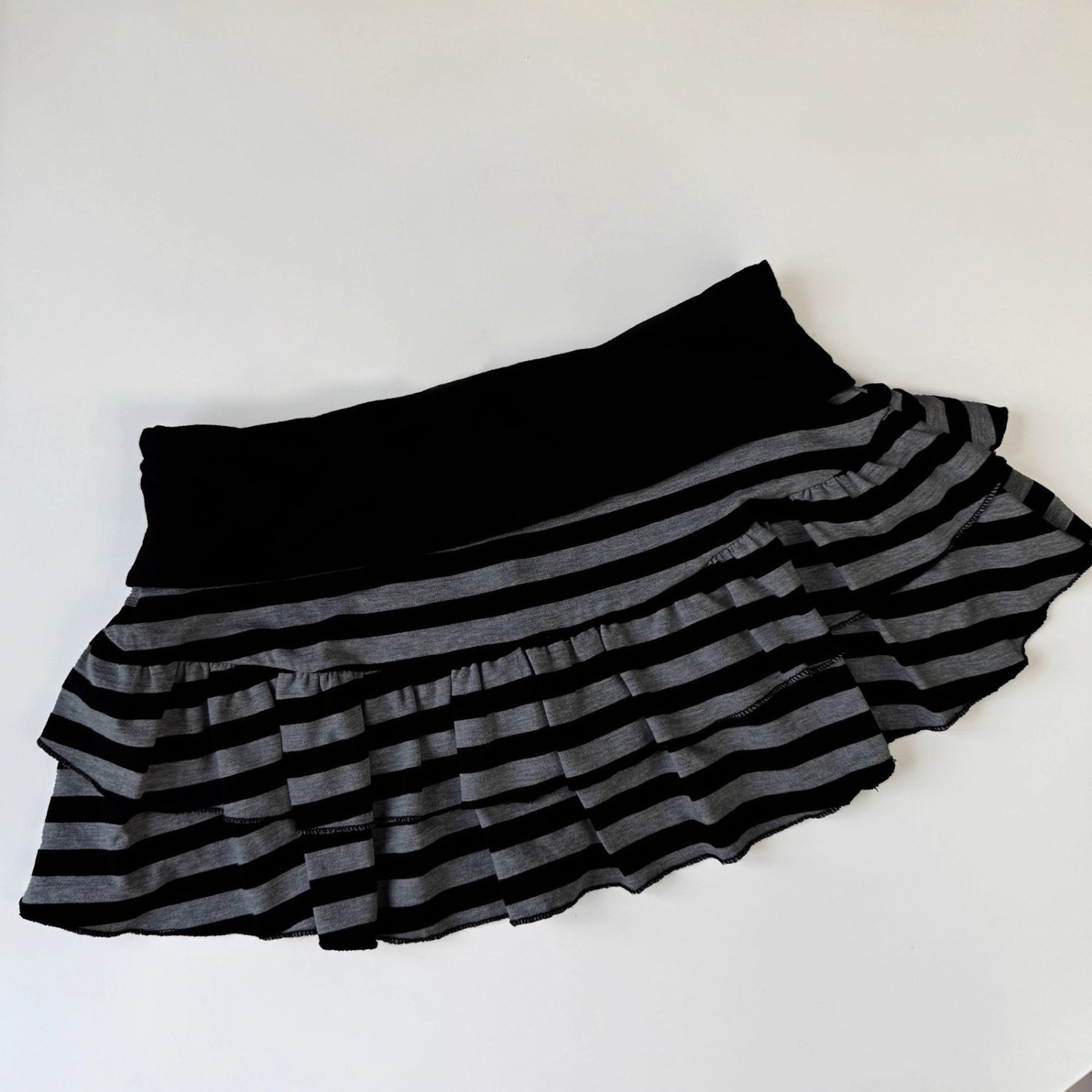 Womens Striped Tiered Short Skirt - Image 4