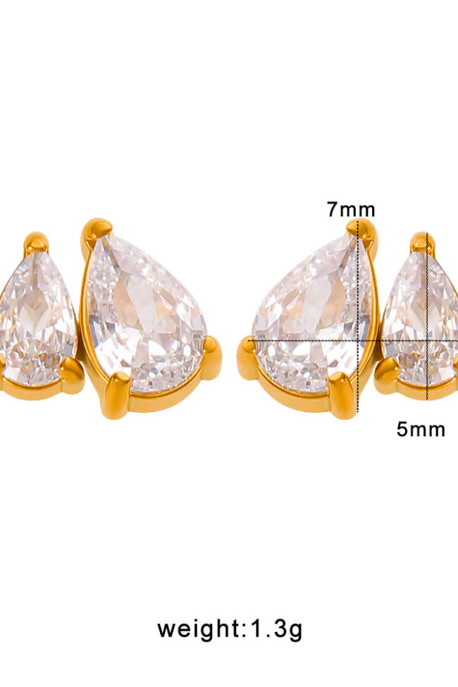 The Cassandre Heart Shaped Zircon Stud Earrings Detail – La Rose Couture Jewellery & Accessories