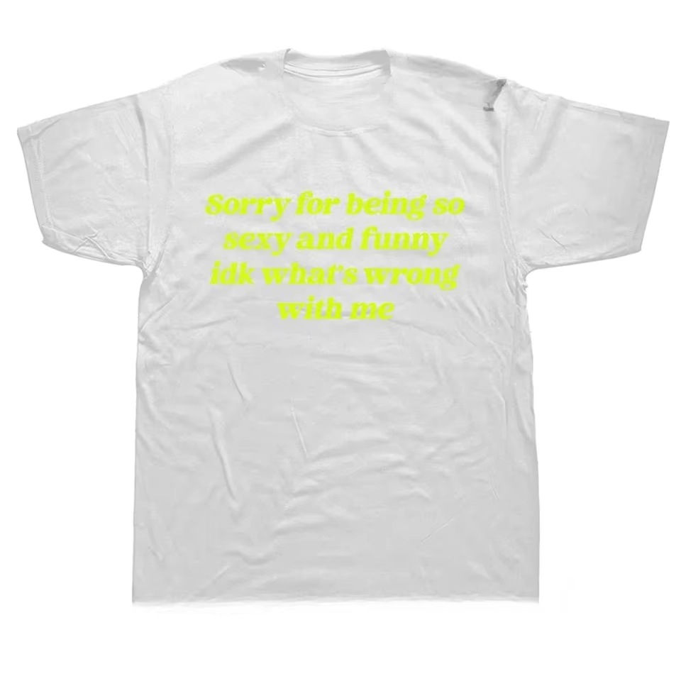Funny Quote Oversized Cotton T-Shirt Casual Short Sleeve Top - Image 5