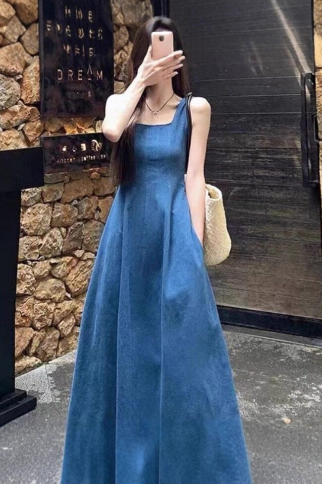 The Justine Denim Dress – La Rose Couture Dresses & Gowns
