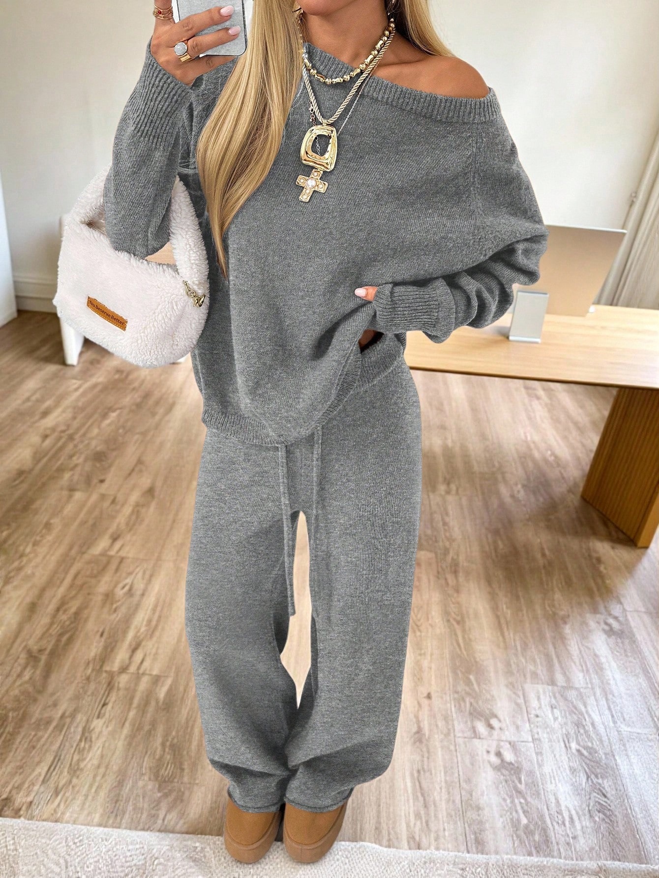 Loose-fitting long-sleeve wide-leg pants - Image 4