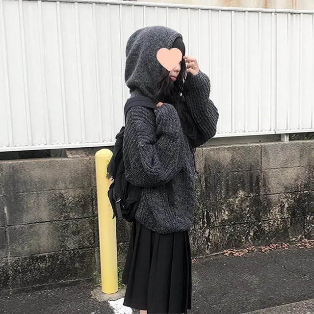 Twisted Retro Hooded Zip-Up Long-Sleeve Jacket