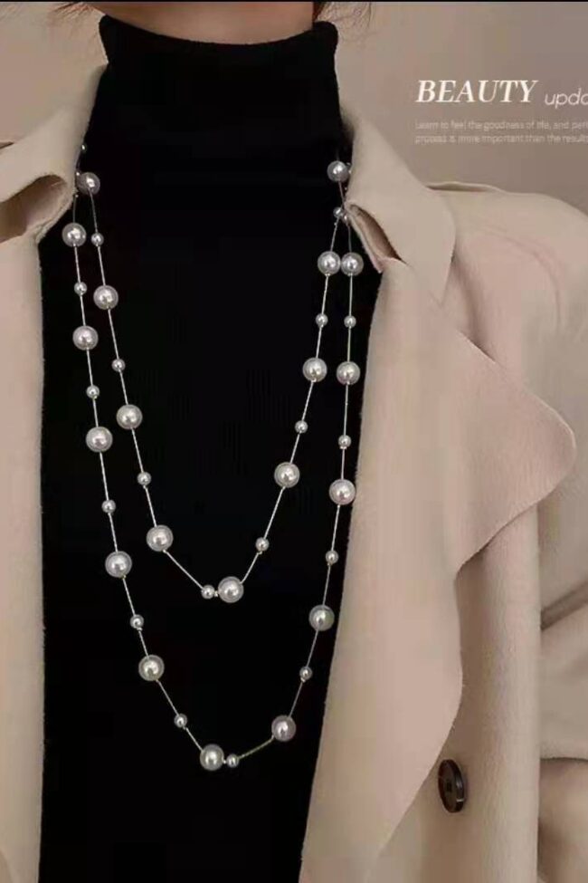 The Melanie Layered Pearl Necklace with Pendant Detail – La Rose Couture Jewellery & Accessories