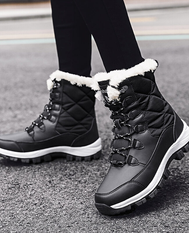 The Helene Warm Fleece Lined Winter Snow Boots Detail – La Rose Couture Shoes & Footwear