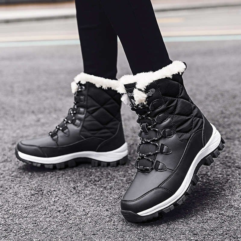 Womens Warm Fleece-Lined Winter Snow Boots - Image 3